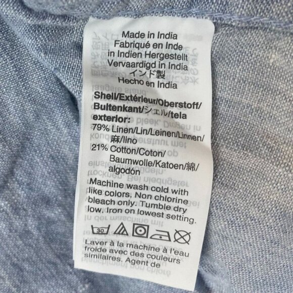 J.Crew Mens Shirt Large Slim Fit Long Sleeve Button Down Casual Lightweight Blue - Picture 4 of 8